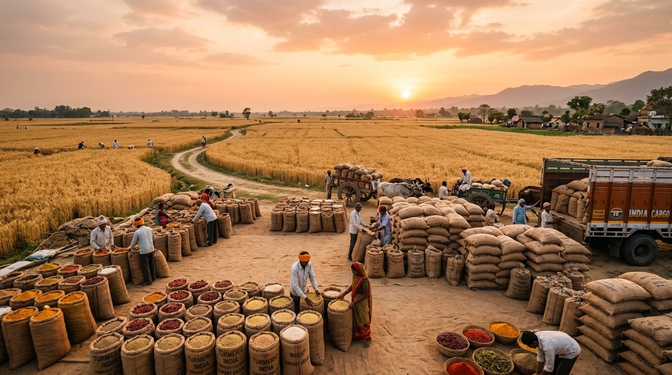 Agricultural harvest and procurement in India